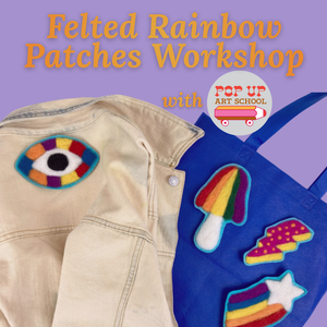 Felted Rainbow Patch